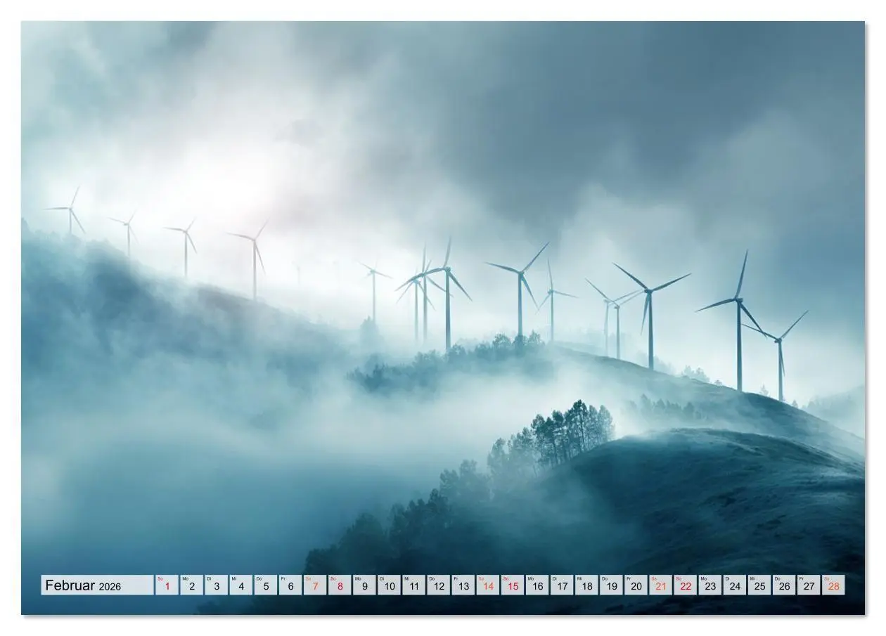 Bild: 9783516629767 | Windträume (Tischkalender 2026 DIN A5 quer), CALVENDO Monatskalender