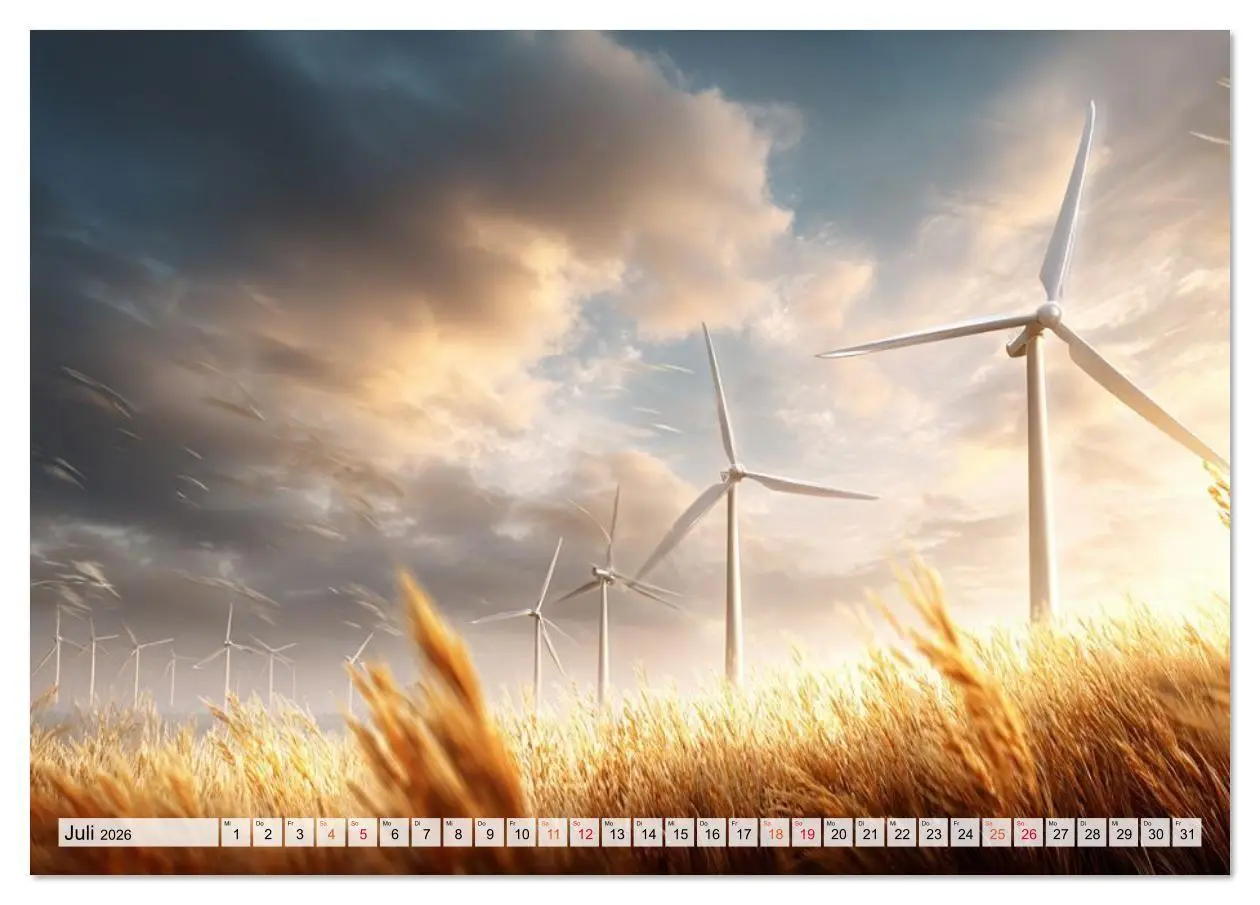 Bild: 9783516629767 | Windträume (Tischkalender 2026 DIN A5 quer), CALVENDO Monatskalender