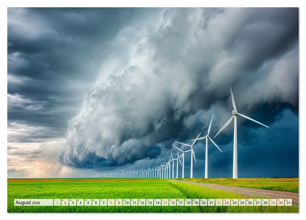 Bild: 9783516629767 | Windträume (Tischkalender 2026 DIN A5 quer), CALVENDO Monatskalender