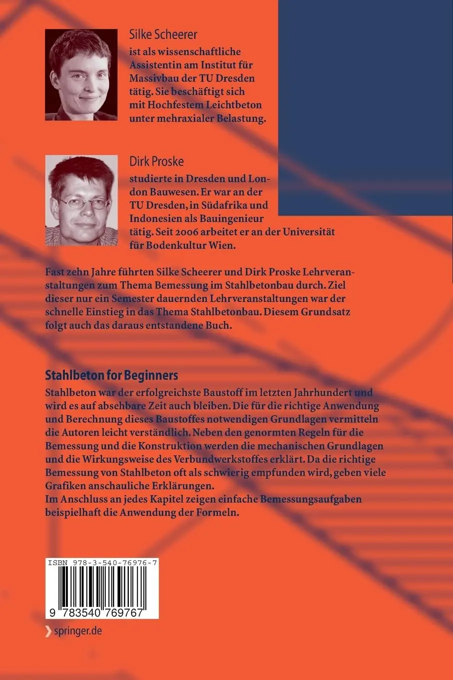 Rückseite: 9783540769767 | Stahlbeton for Beginners | Ulrike Proske (u. a.) | Taschenbuch | xv