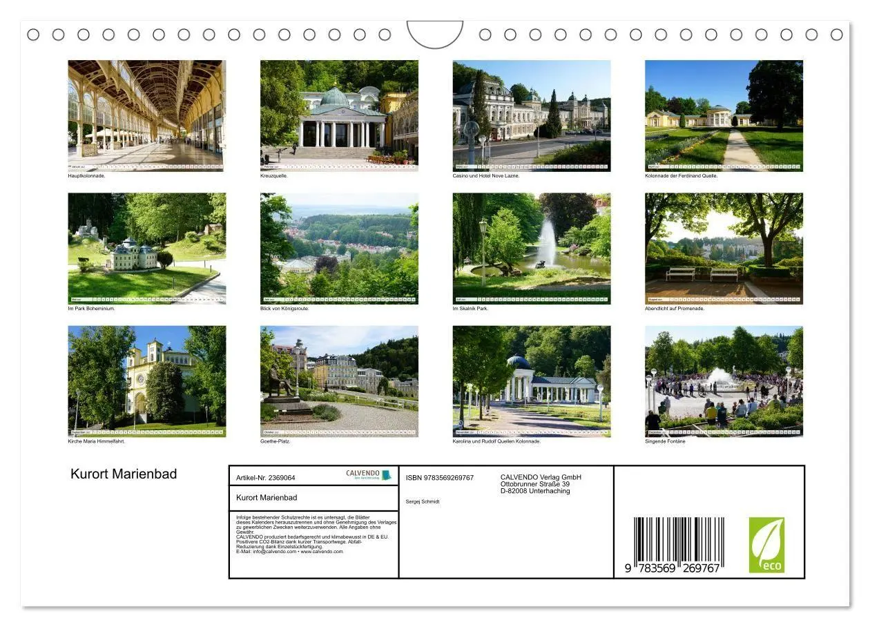 Bild: 9783569269767 | Kurort Marienbad (Wandkalender 2027 DIN A4 quer), CALVENDO...