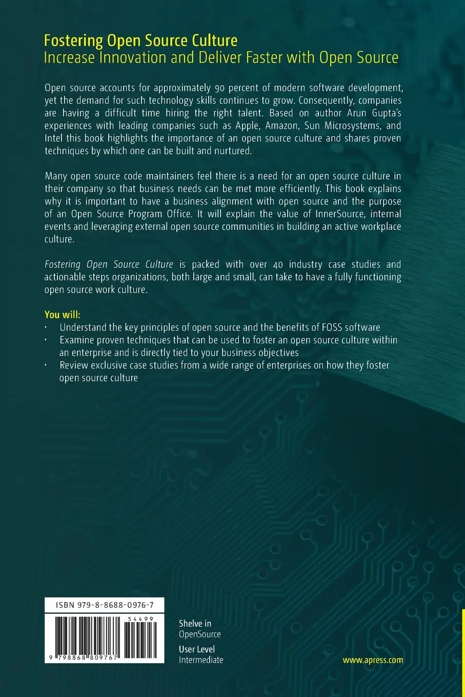 Rückseite: 9798868809767 | Fostering Open Source Culture | Arun Gupta | Taschenbuch | xxxiii