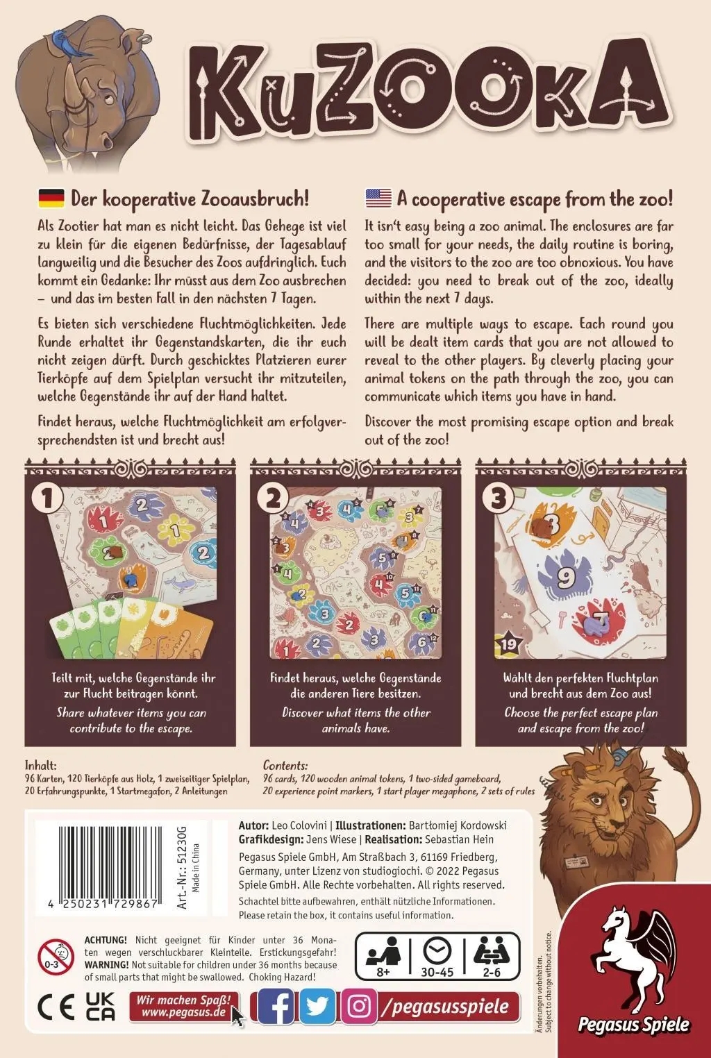 Bild: 4250231729867 | KuZOOka | Leo Colovini | Spiel | Brettspiel | 51230G | Deutsch | 2022