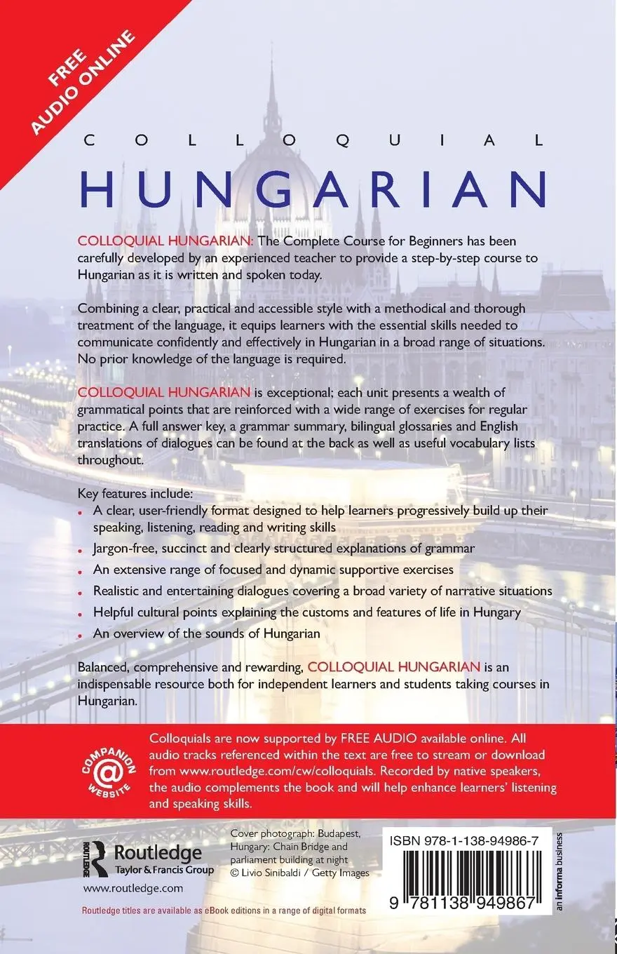 Rückseite: 9781138949867 | Colloquial Hungarian | The Complete Course for Beginners | Taschenbuch