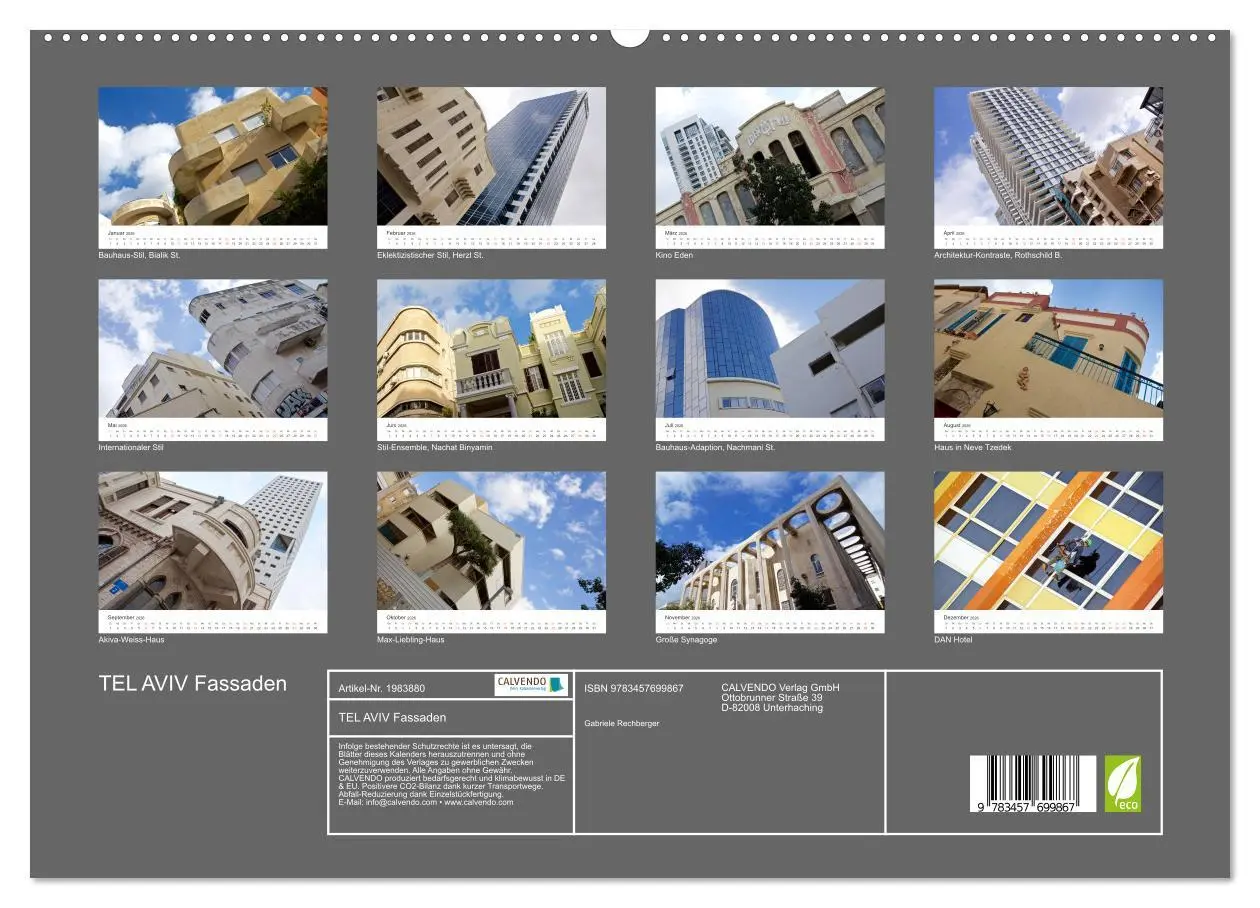 Bild: 9783457699867 | TEL AVIV Fassaden (hochwertiger Premium Wandkalender 2026 DIN A2...