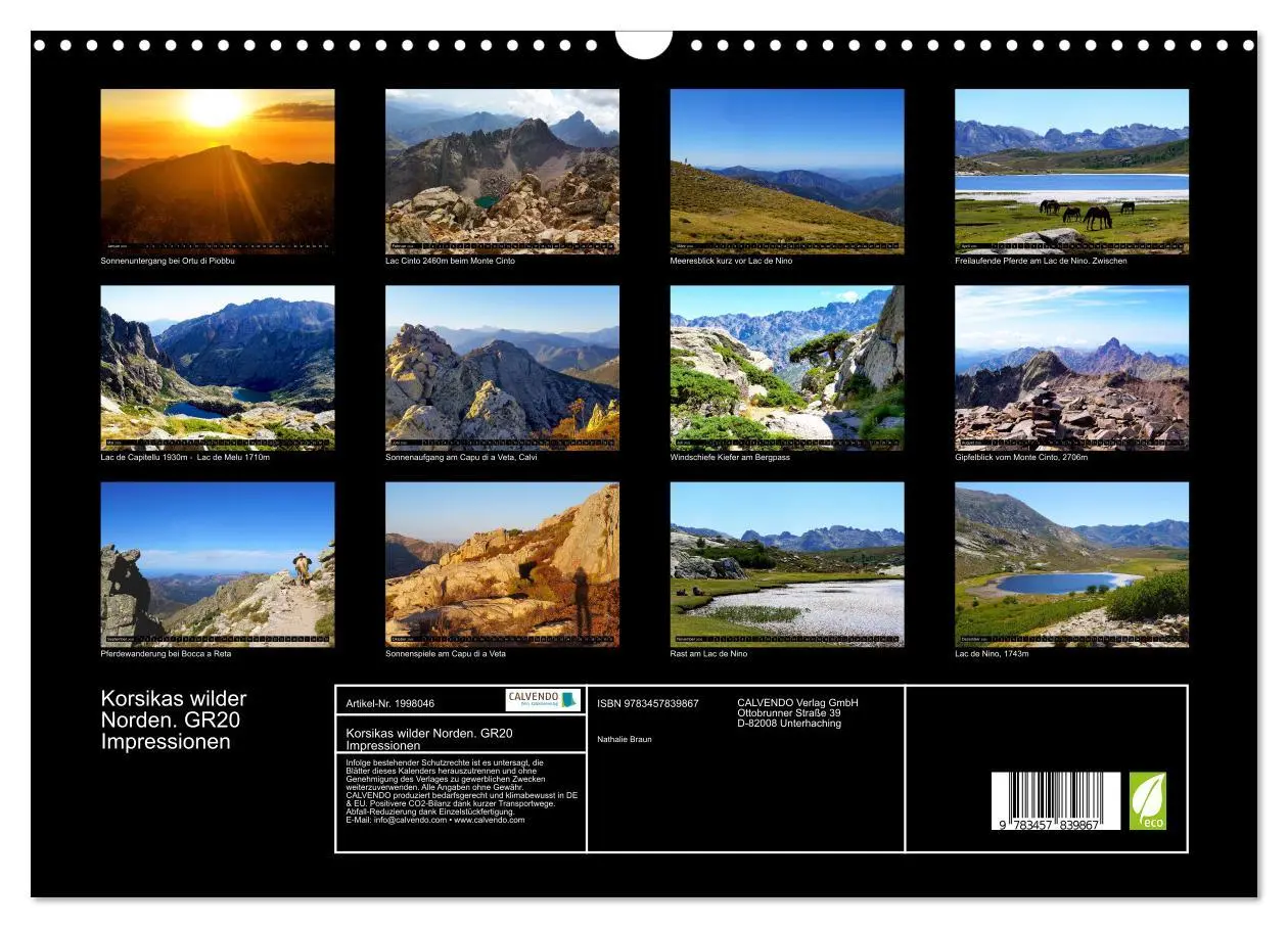 Bild: 9783457839867 | Korsikas wilder Norden. GR20 Impressionen (Wandkalender 2026 DIN A3...
