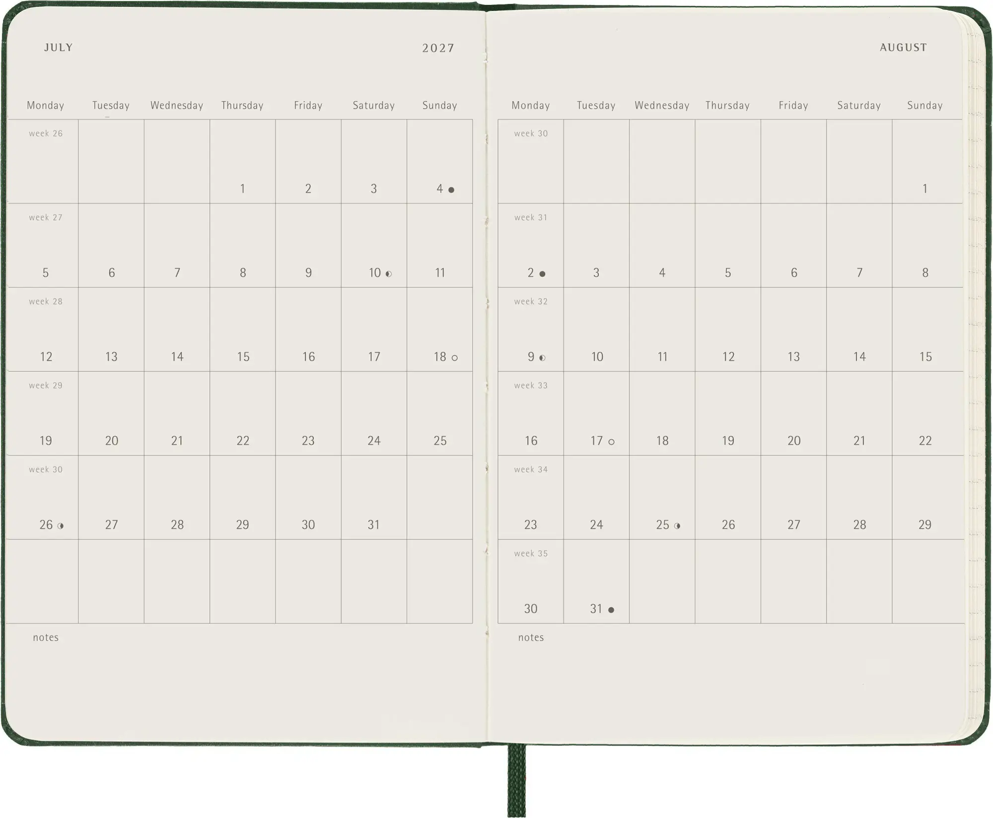 Bild: 8056999279967 | Moleskine 12 Monate Wochen Notizkalender 2027, Pocket/A6, 1 Wo = 1...