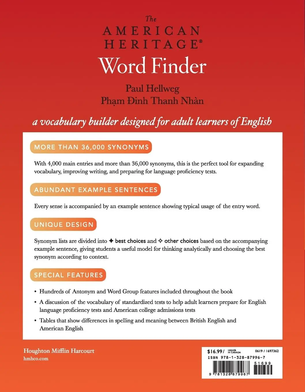 Rückseite: 9781328879967 | American Heritage Word Finder | Paul Hellweg | Taschenbuch | Englisch