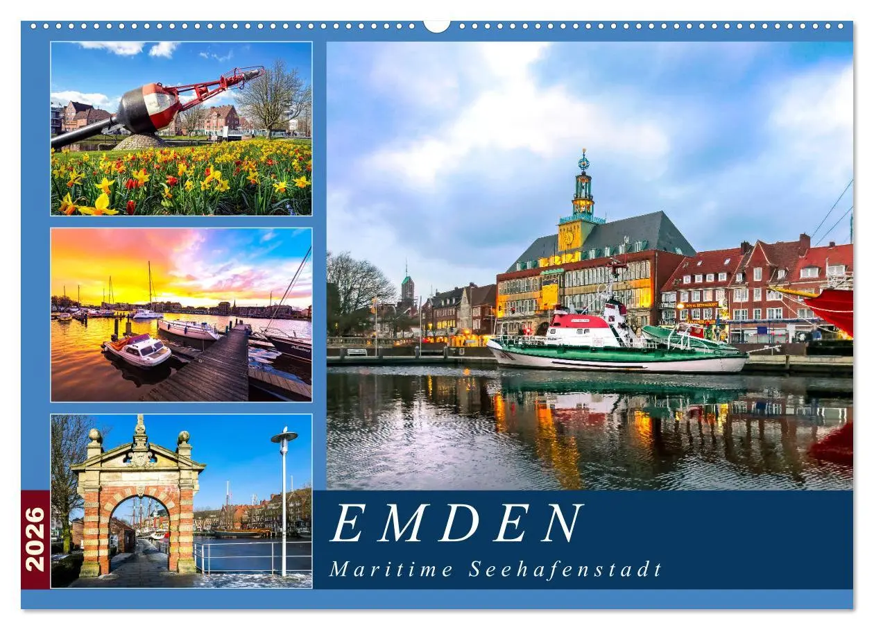 Cover: 9783457829967 | EMDEN maritime Seehafenstadt (Wandkalender 2026 DIN A2 quer),...