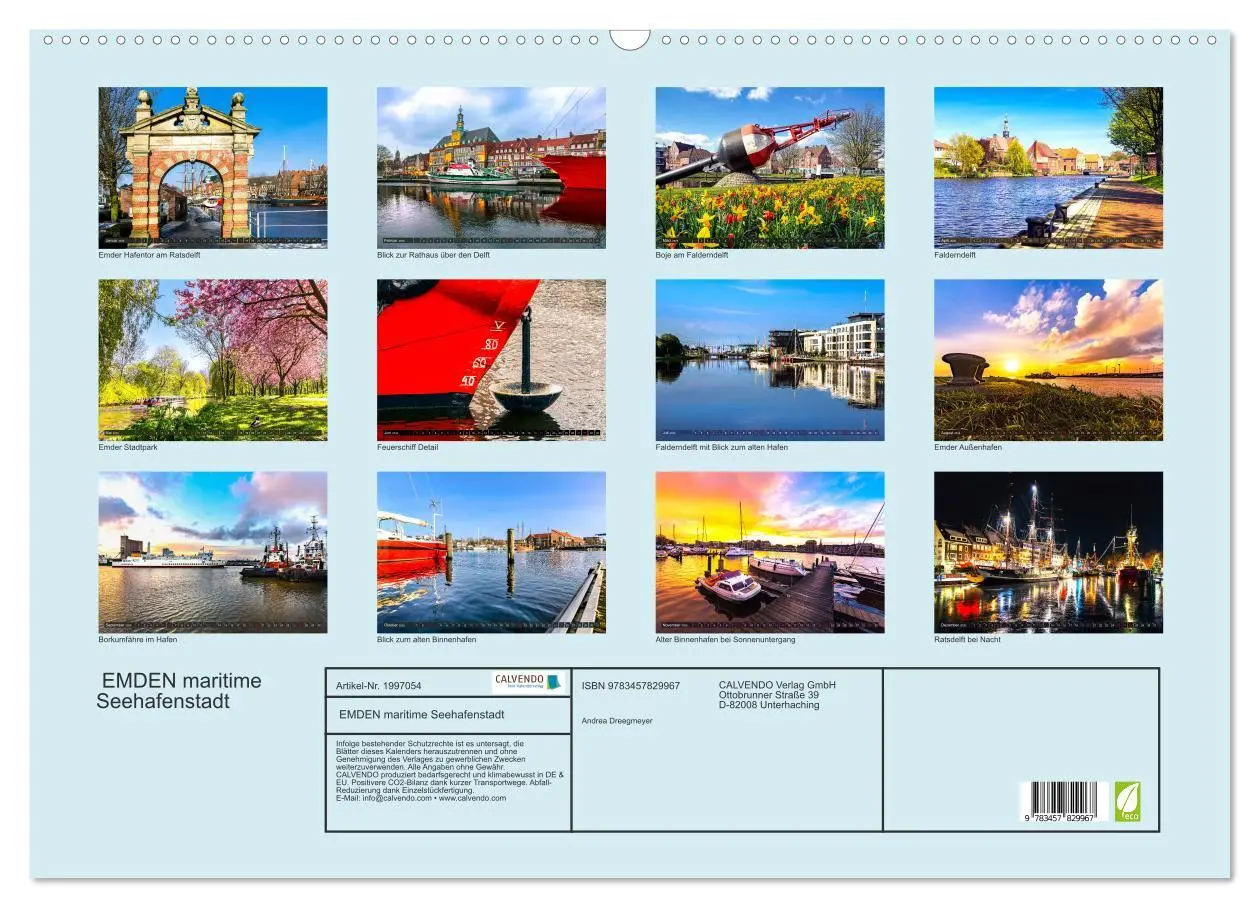 Bild: 9783457829967 | EMDEN maritime Seehafenstadt (Wandkalender 2026 DIN A2 quer),...