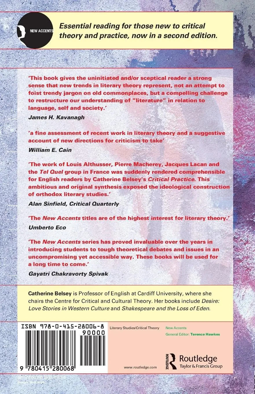 Rückseite: 9780415280068 | Critical Practice | Catherine Belsey | Taschenbuch | Englisch | 2002