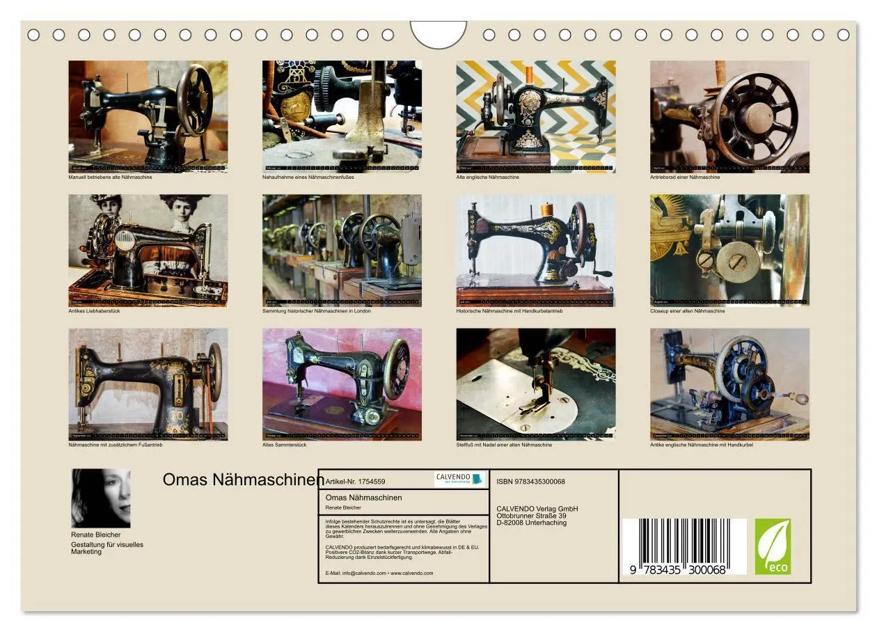 Bild: 9783435300068 | Omas Nähmaschinen (Wandkalender 2025 DIN A4 quer), CALVENDO...
