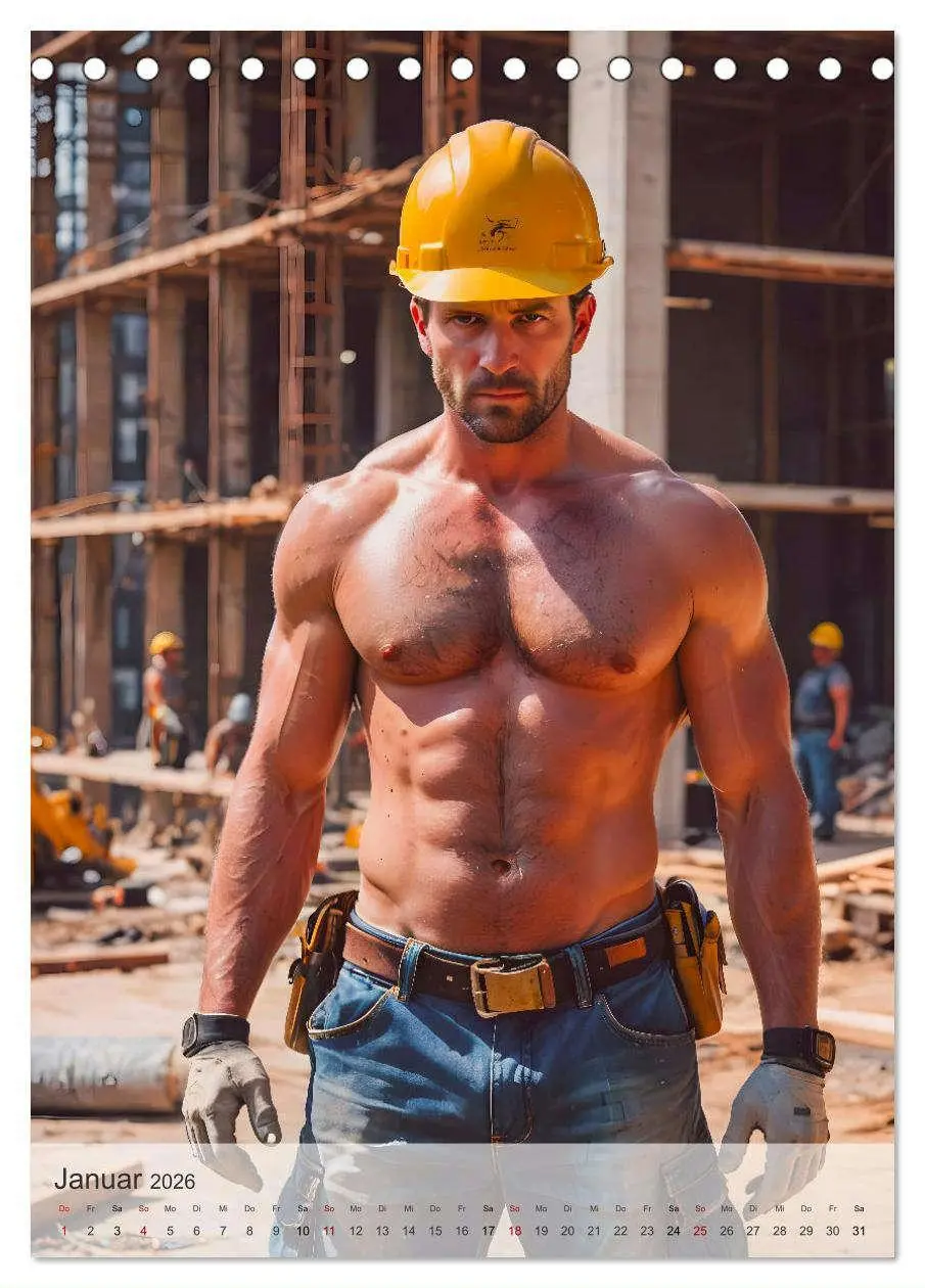 Bild: 9783457250068 | Knackige Kerle - Handwerker (Tischkalender 2026 DIN A5 hoch),...