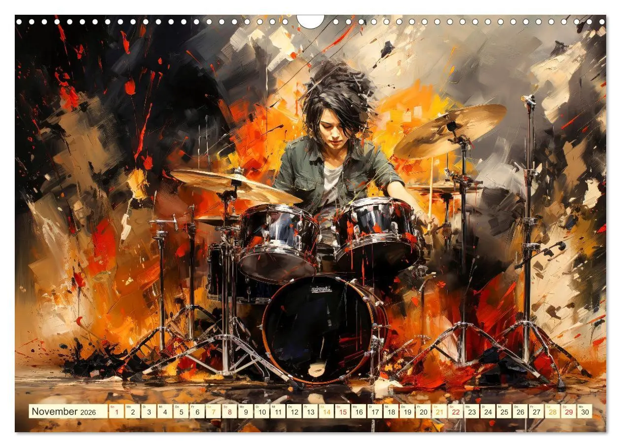 Bild: 9783457490068 | Schlagzeug ewige Liebe live (Wandkalender 2026 DIN A3 quer),...