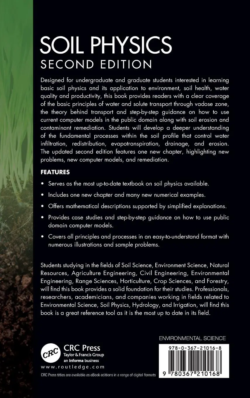 Rückseite: 9780367210168 | Soil Physics | An Introduction, Second Edition | Manoj K Shukla | Buch