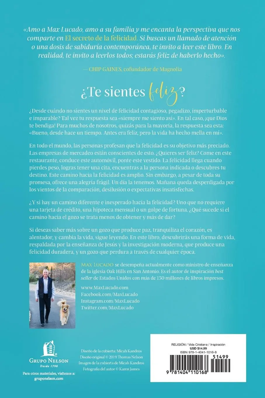 Rückseite: 9781404110168 | El secreto de la felicidad | Max Lucado | Taschenbuch | Spanisch