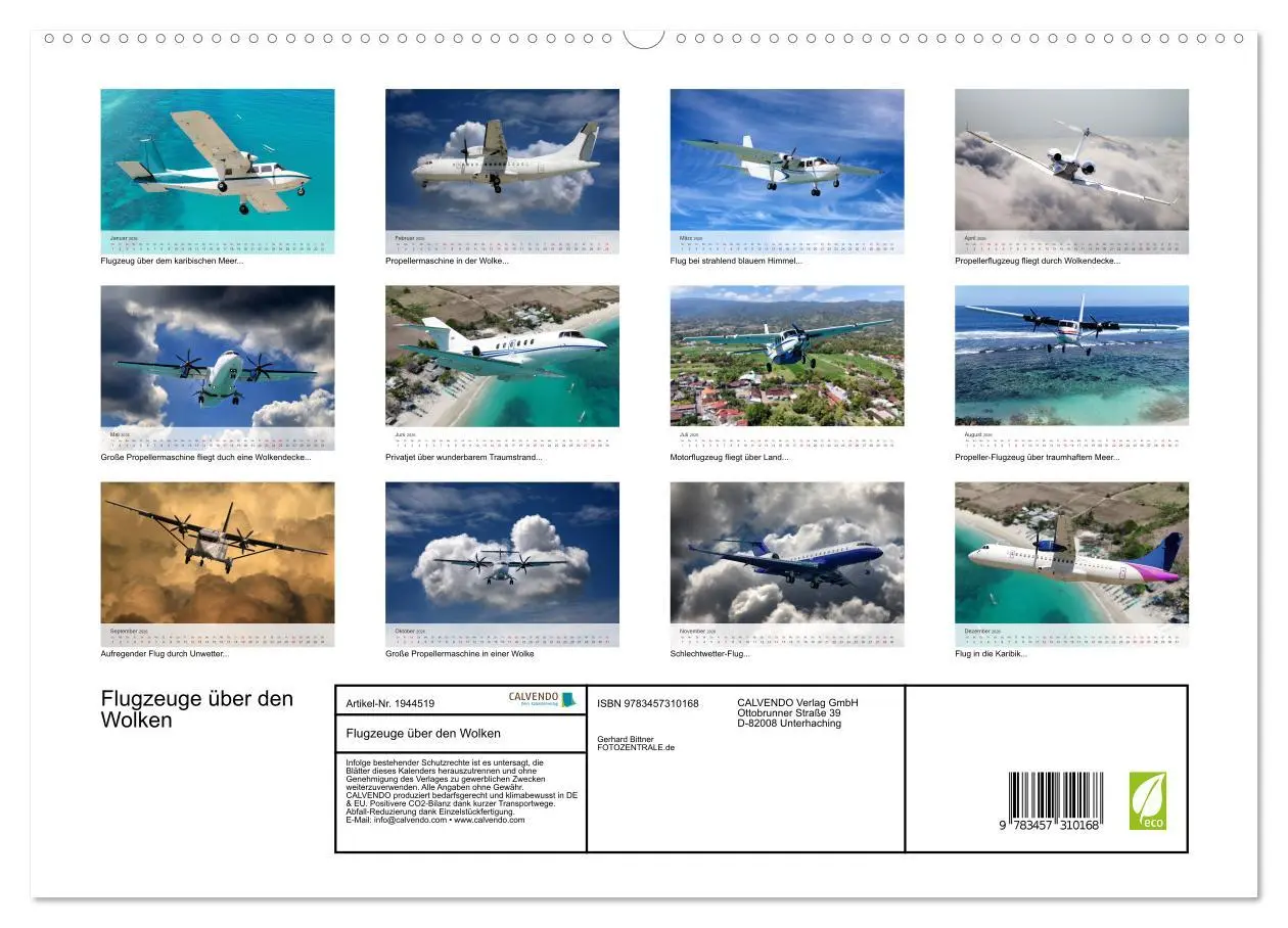 Bild: 9783457310168 | Flugzeuge über den Wolken (hochwertiger Premium Wandkalender 2026...