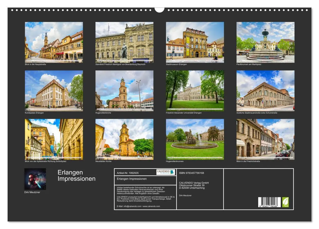 Bild: 9783457790168 | Erlangen Impressionen (Wandkalender 2026 DIN A2 quer), CALVENDO...