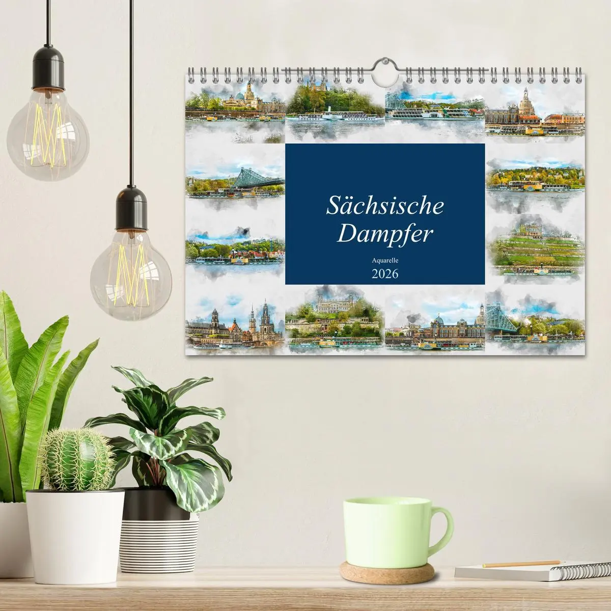 Bild: 9783457860168 | Sächsische Dampfer Aquarelle (Wandkalender 2026 DIN A4 quer),...