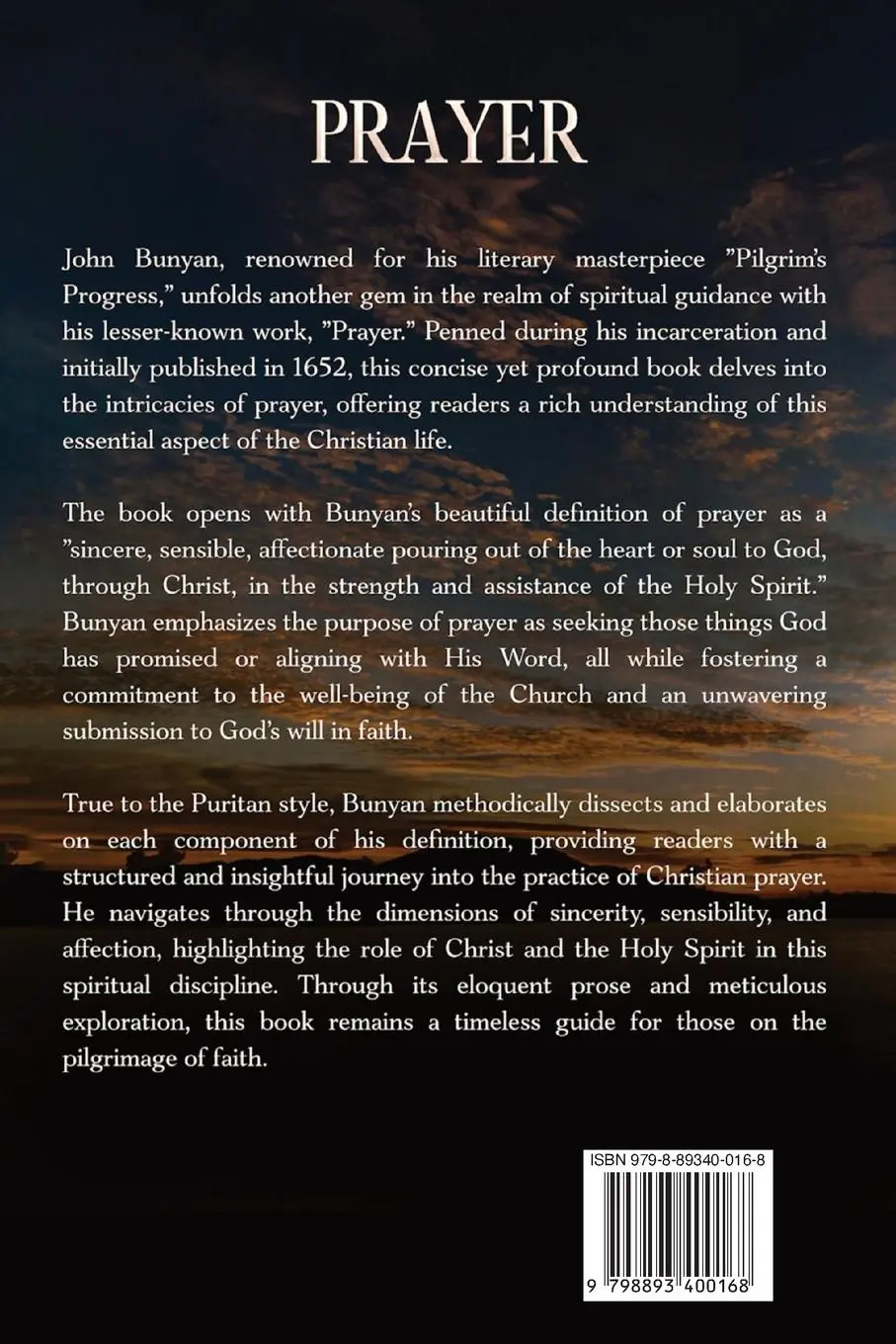 Rückseite: 9798893400168 | Prayer | Its Necessity, Its Power, Its Conditions | John Bunyan | Buch