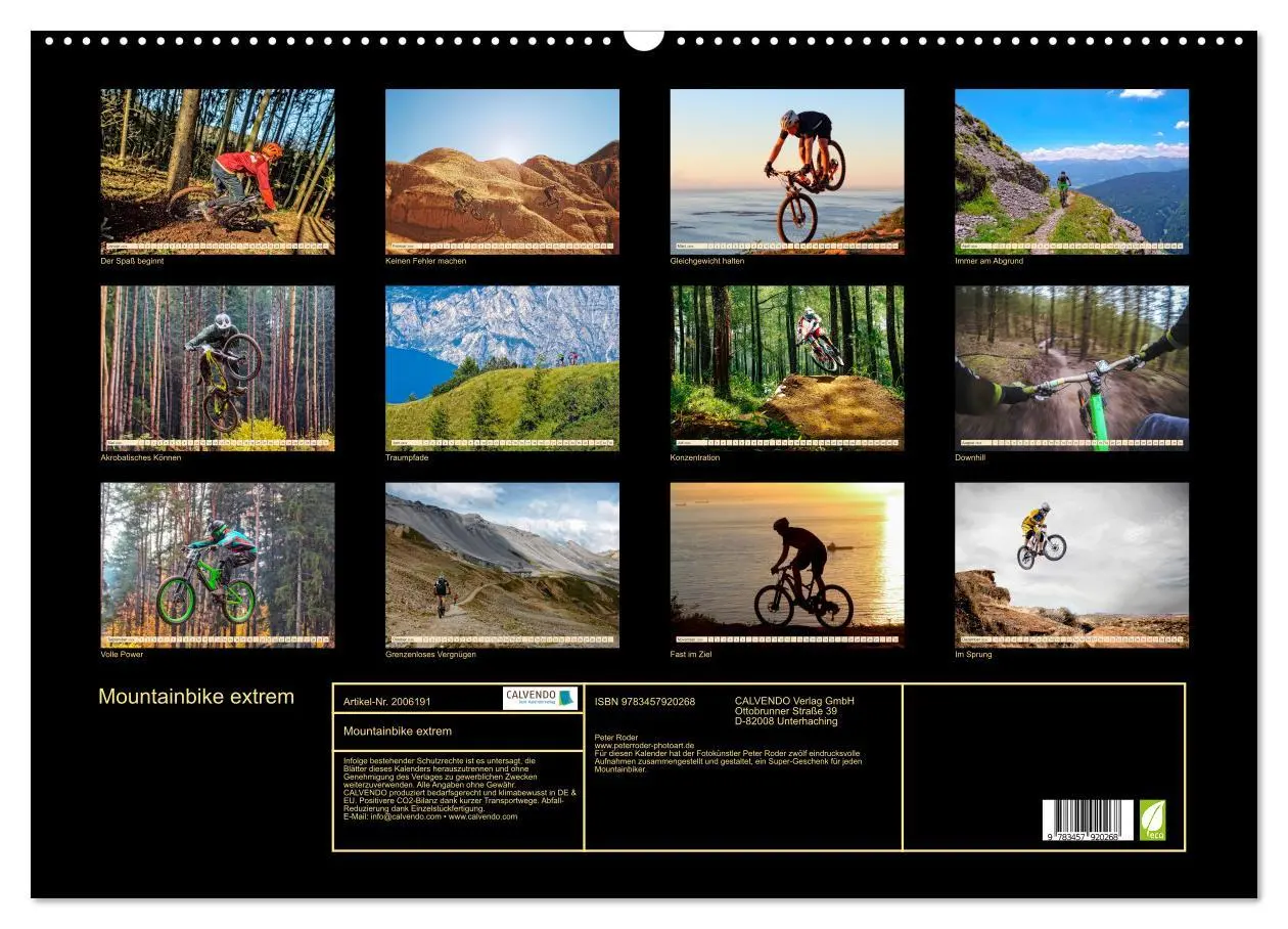 Bild: 9783457920268 | Mountainbike extrem (Wandkalender 2026 DIN A2 quer), CALVENDO...