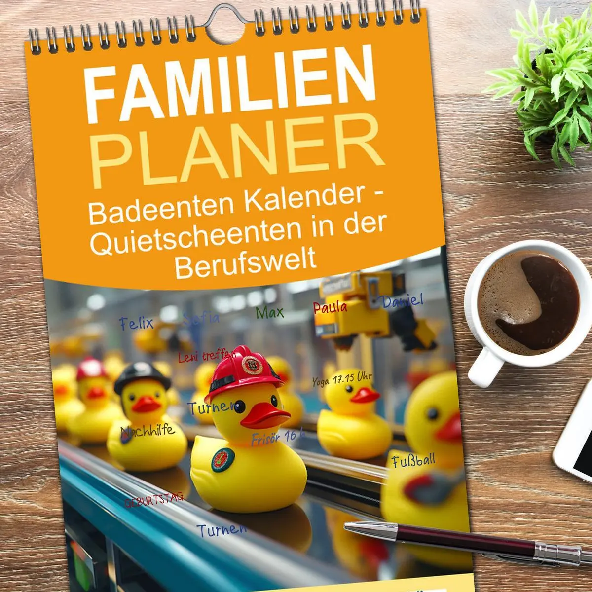 Bild: 9783516490268 | Familienplaner 2026 - Badeenten Kalender - Quietscheenten in der...