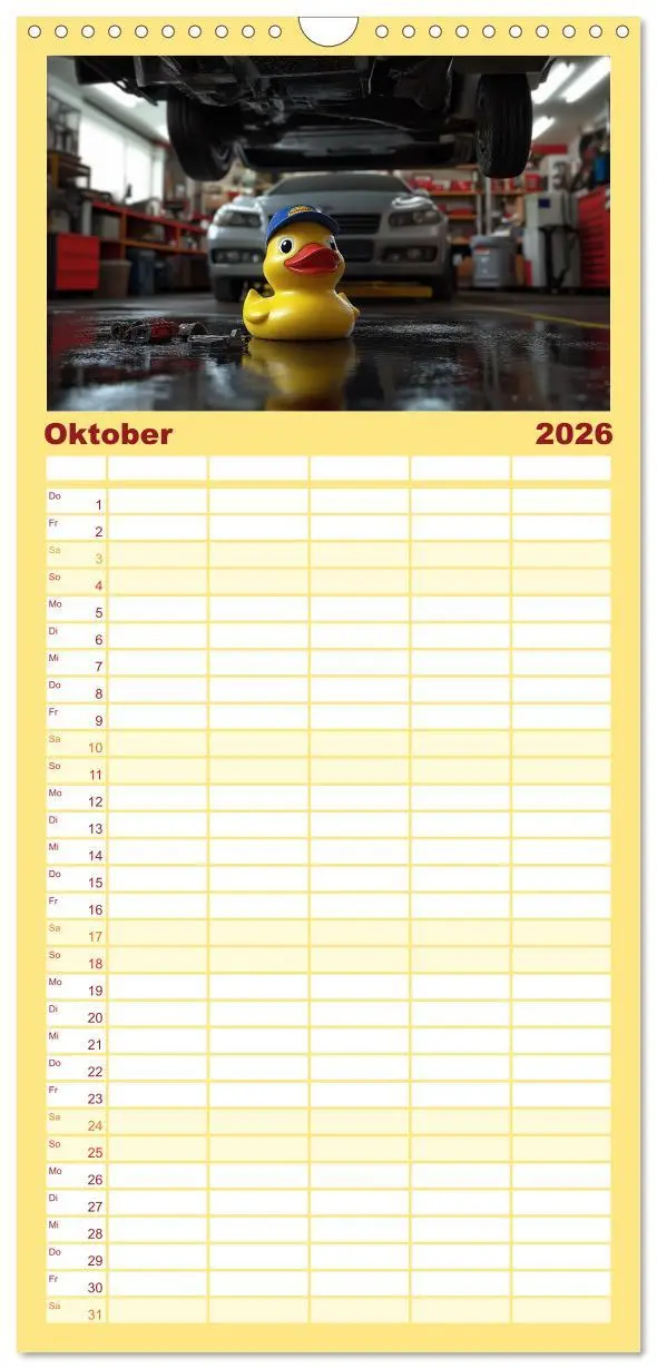 Bild: 9783516490268 | Familienplaner 2026 - Badeenten Kalender - Quietscheenten in der...