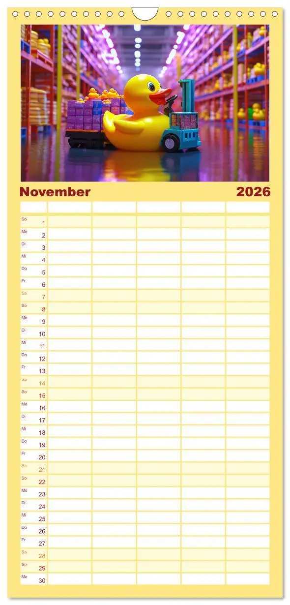 Bild: 9783516490268 | Familienplaner 2026 - Badeenten Kalender - Quietscheenten in der...