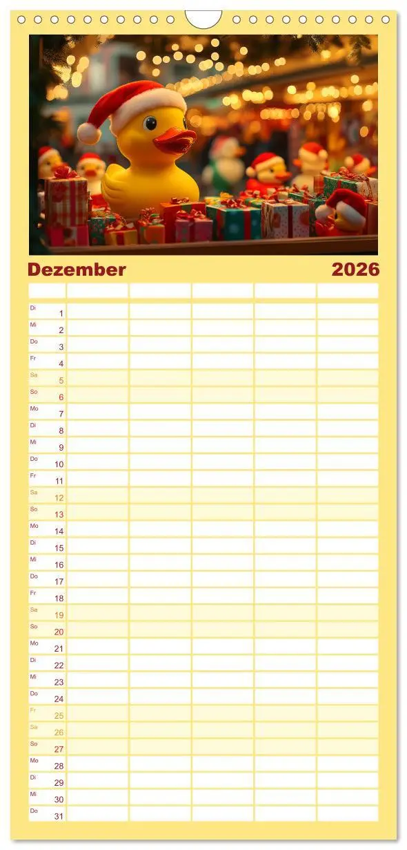 Bild: 9783516490268 | Familienplaner 2026 - Badeenten Kalender - Quietscheenten in der...