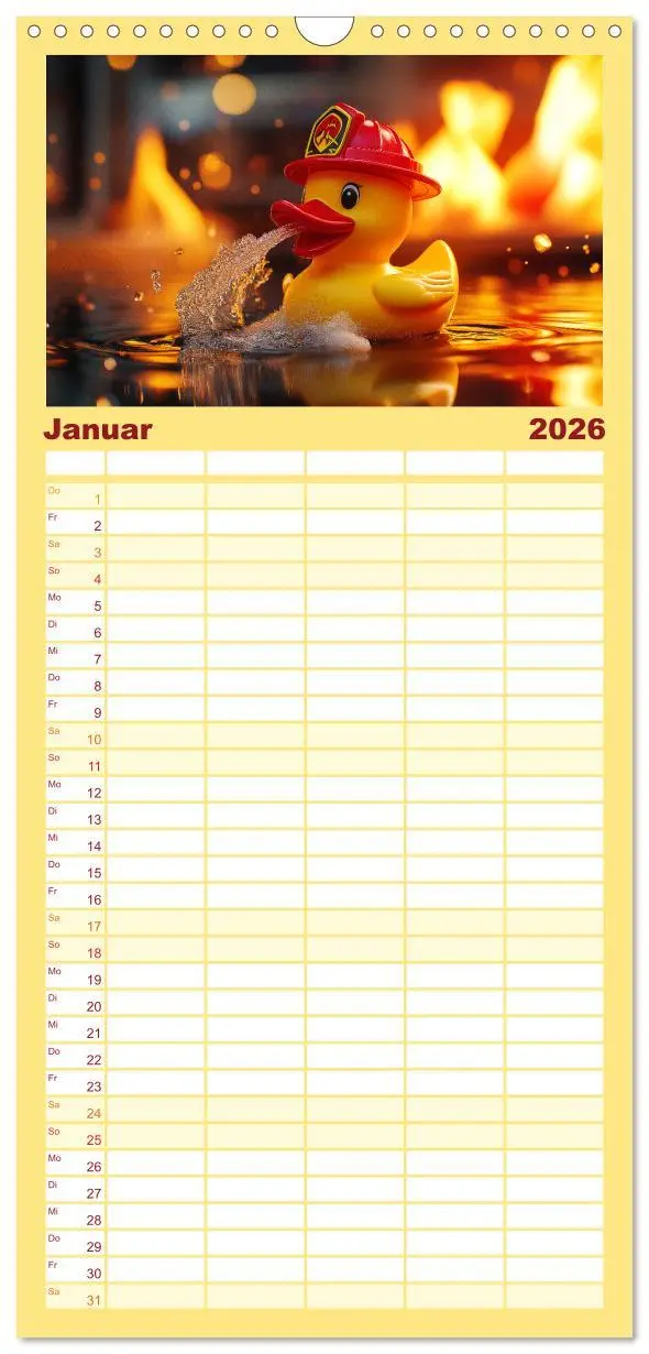 Bild: 9783516490268 | Familienplaner 2026 - Badeenten Kalender - Quietscheenten in der...