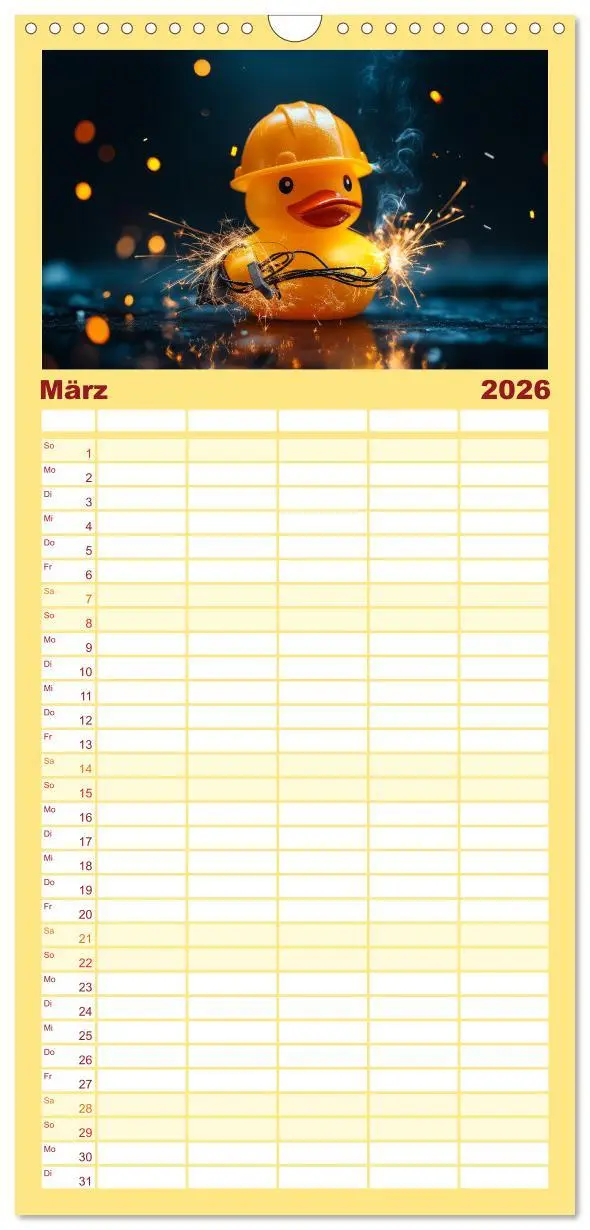 Bild: 9783516490268 | Familienplaner 2026 - Badeenten Kalender - Quietscheenten in der...