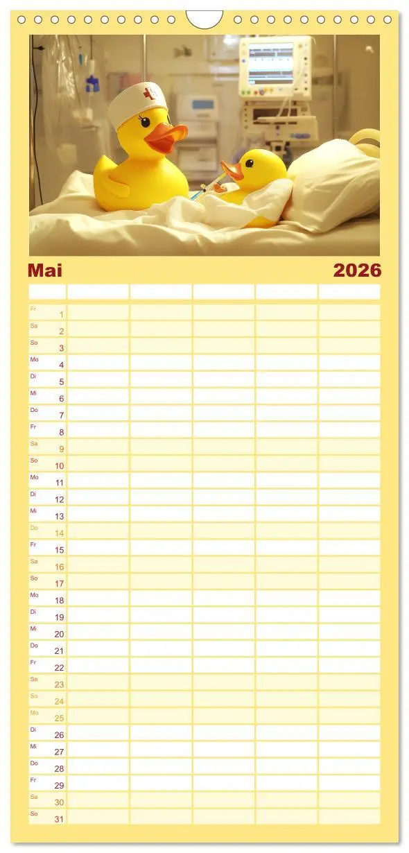 Bild: 9783516490268 | Familienplaner 2026 - Badeenten Kalender - Quietscheenten in der...