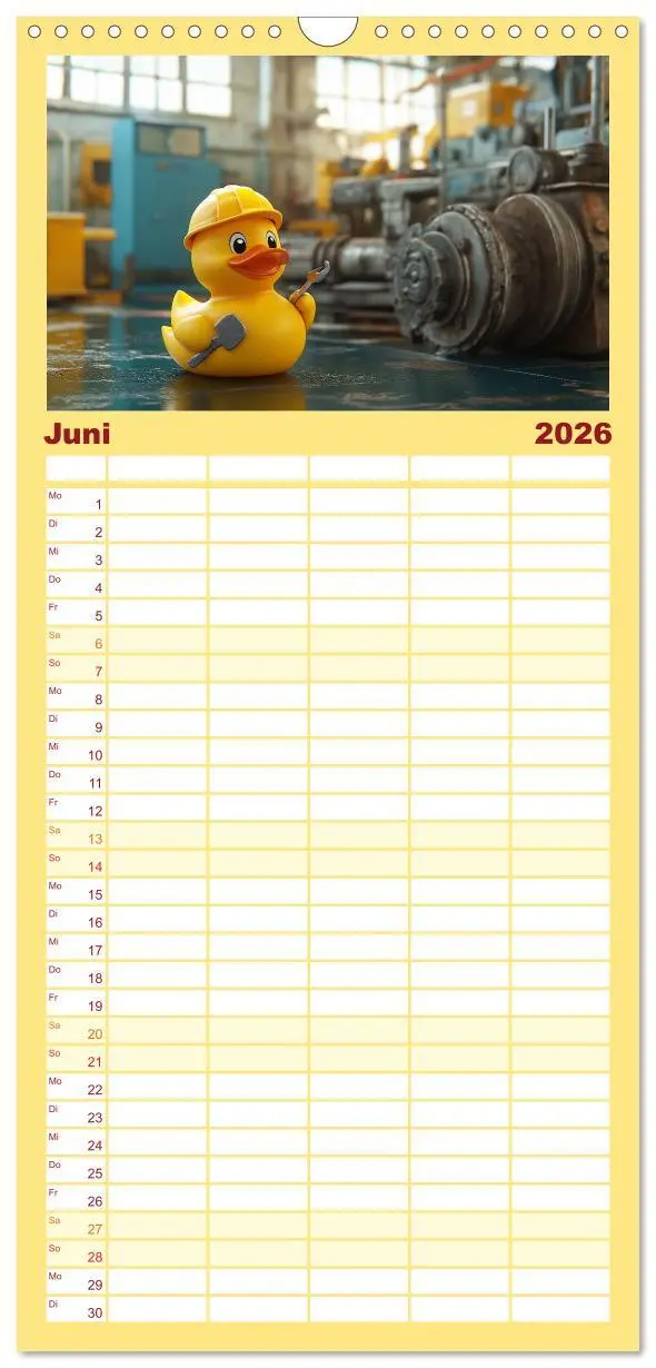 Bild: 9783516490268 | Familienplaner 2026 - Badeenten Kalender - Quietscheenten in der...