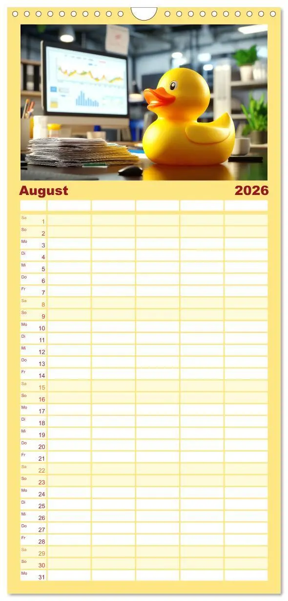 Bild: 9783516490268 | Familienplaner 2026 - Badeenten Kalender - Quietscheenten in der...