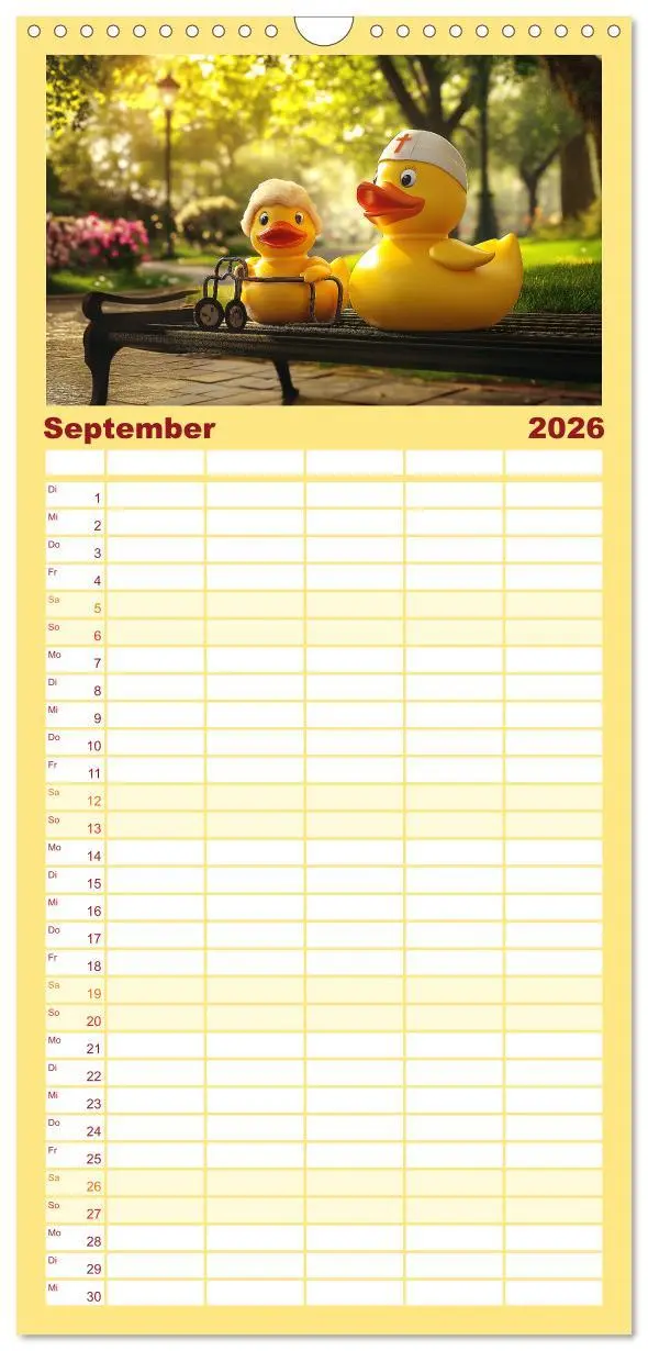 Bild: 9783516490268 | Familienplaner 2026 - Badeenten Kalender - Quietscheenten in der...