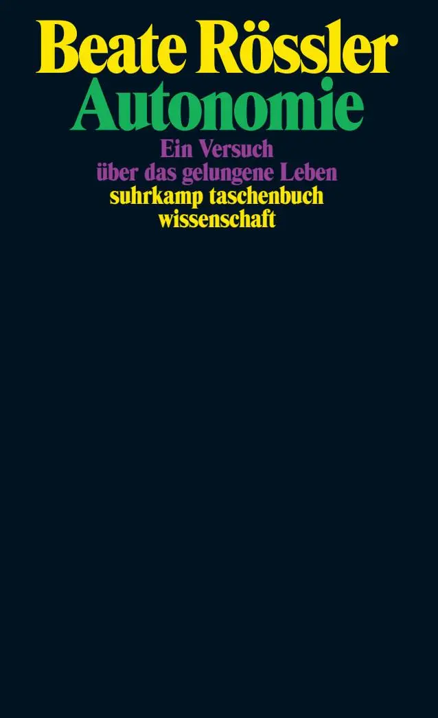 Cover: 9783518300268 | Autonomie | Beate Rössler | Taschenbuch | 443 S. | Deutsch | 2023