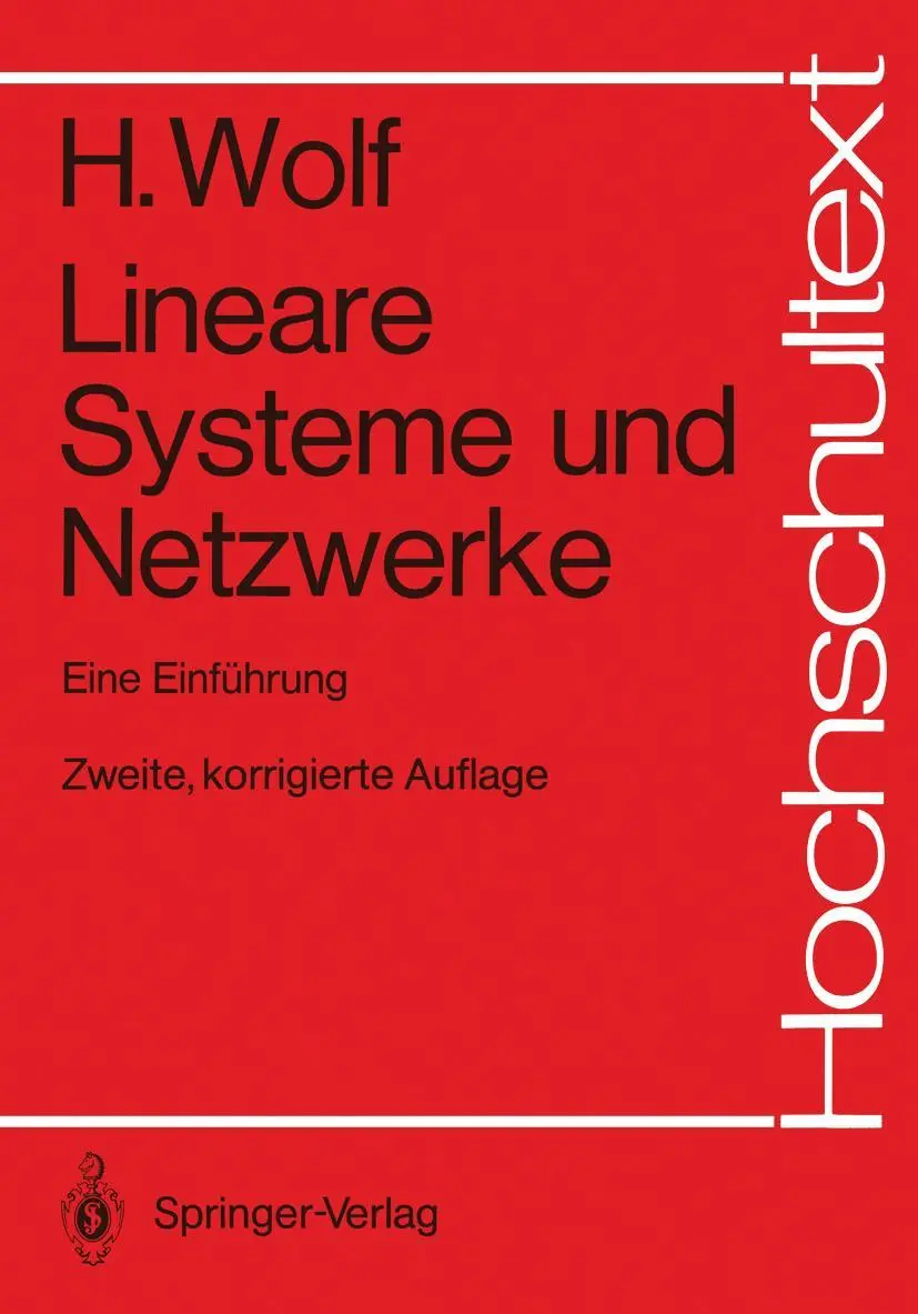 Cover: 9783540150268 | Lineare Systeme und Netzwerke | Eine Einführung | Hellmuth Wolf | Buch