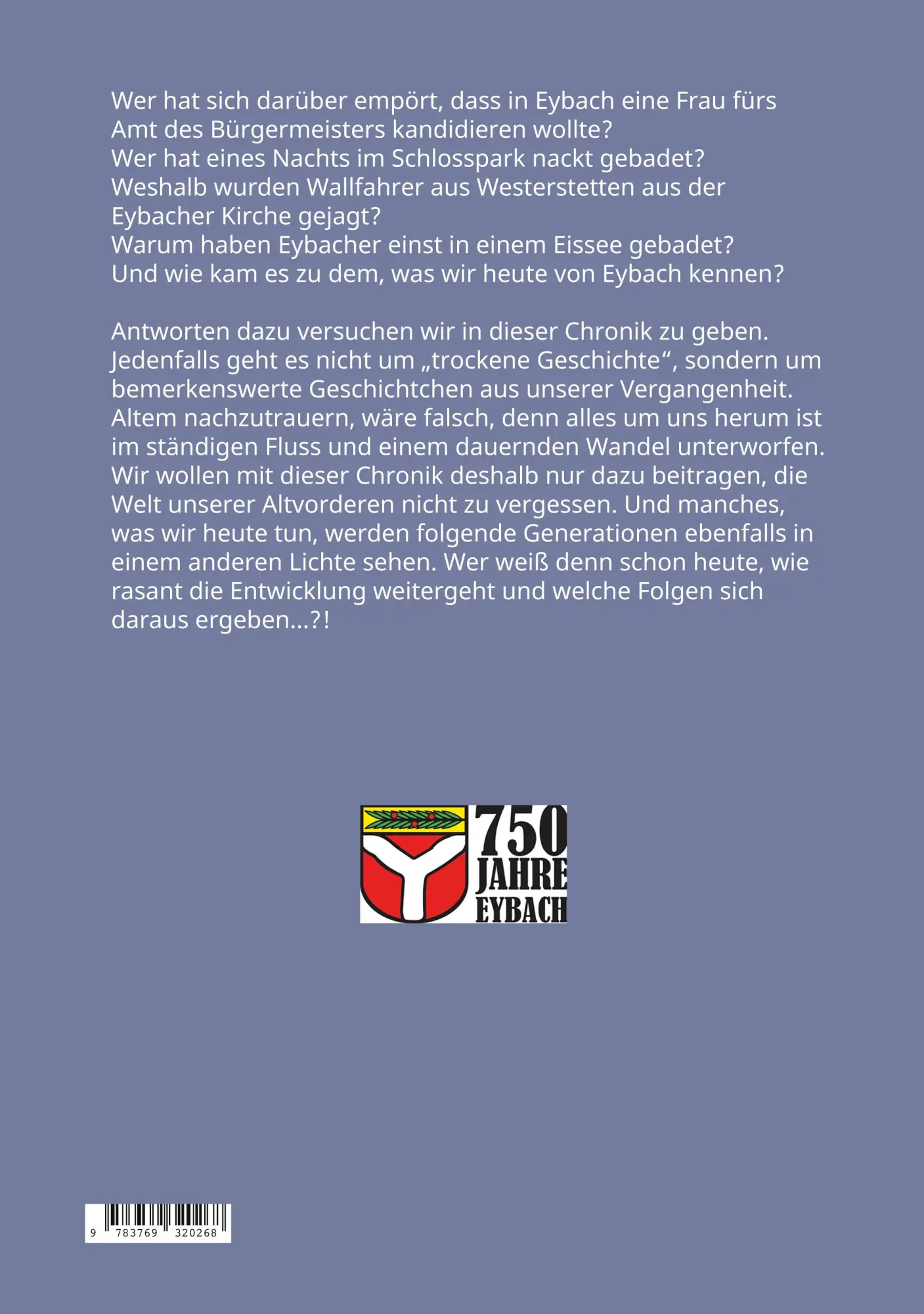Rückseite: 9783769320268 | Eybach! | Ortschronik | Team Ortschronik | Taschenbuch | 294 S. | 2025