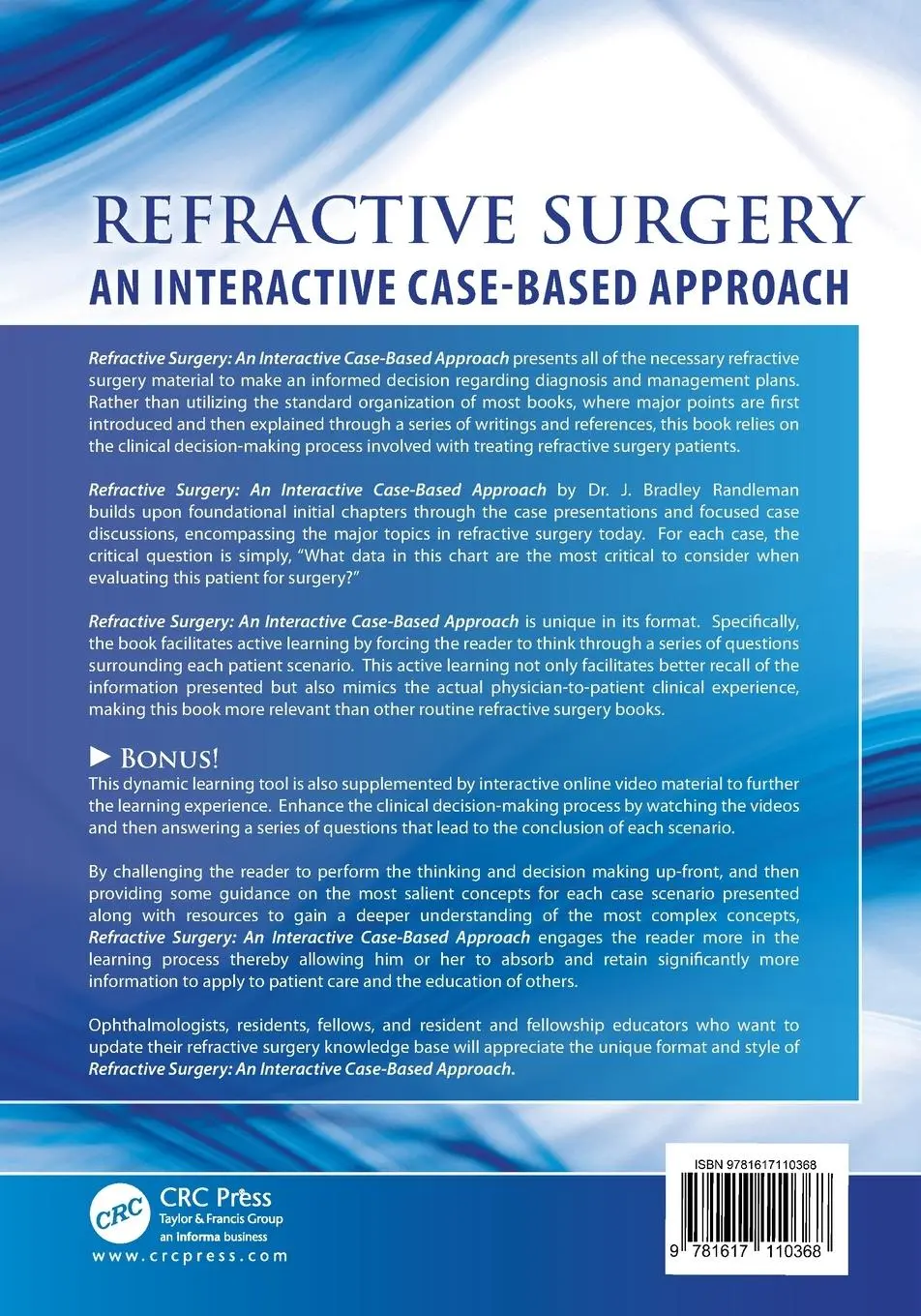 Rückseite: 9781617110368 | Refractive Surgery | An Interactive Case-Based Approach | Randleman