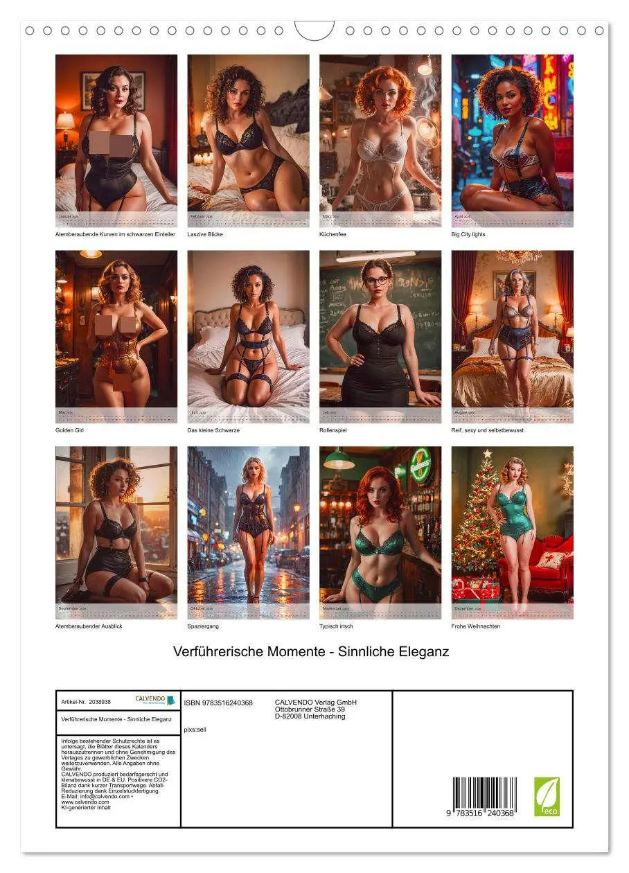 Bild: 9783516240368 | Verführerische Momente - Sinnliche Eleganz (Wandkalender 2026 DIN...