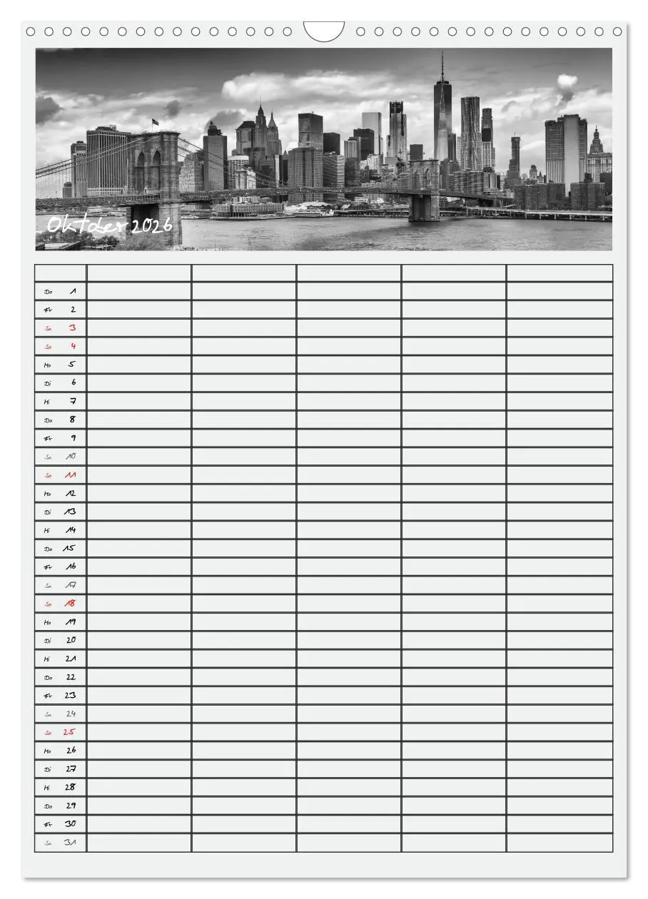 Bild: 9783516480368 | NEW YORK CITY Teamplaner (Wandkalender 2026 DIN A3 hoch), CALVENDO...