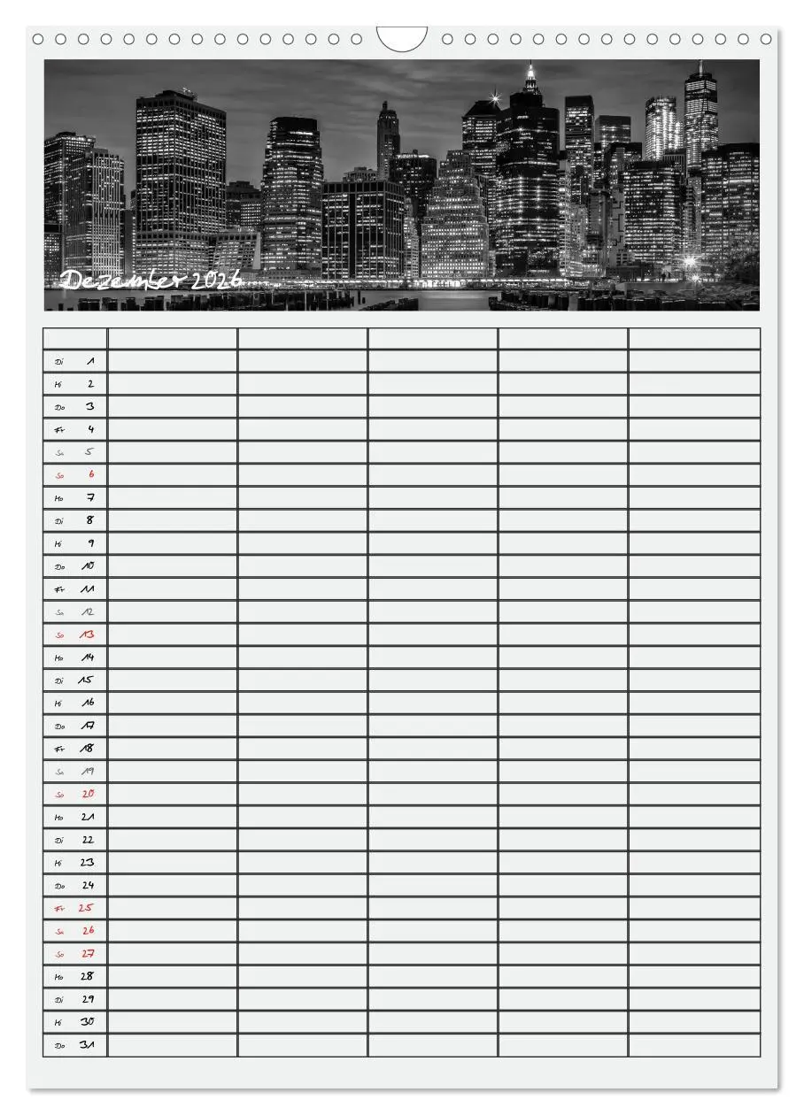 Bild: 9783516480368 | NEW YORK CITY Teamplaner (Wandkalender 2026 DIN A3 hoch), CALVENDO...