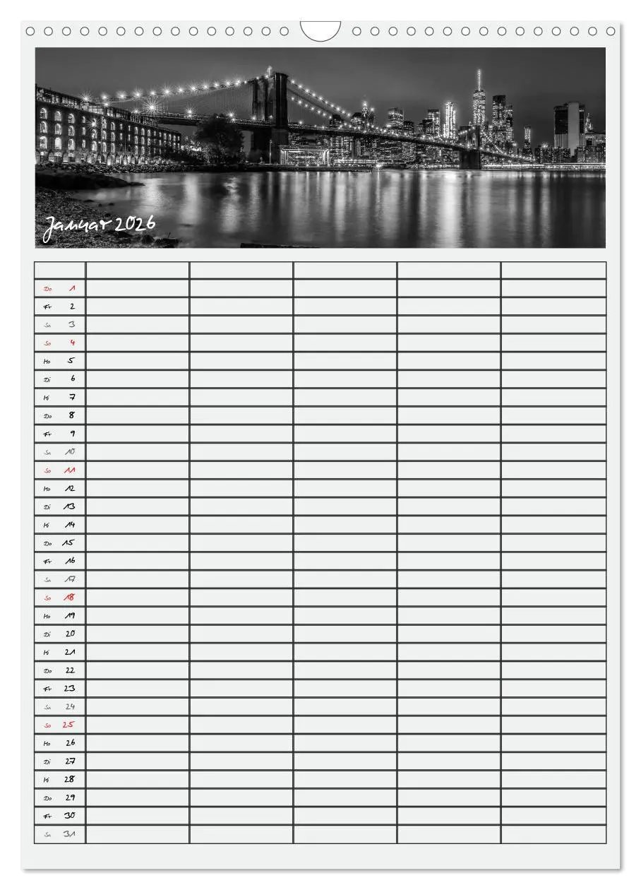Bild: 9783516480368 | NEW YORK CITY Teamplaner (Wandkalender 2026 DIN A3 hoch), CALVENDO...