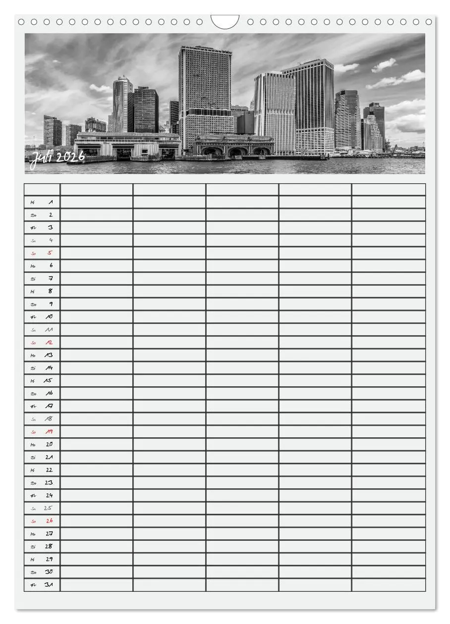 Bild: 9783516480368 | NEW YORK CITY Teamplaner (Wandkalender 2026 DIN A3 hoch), CALVENDO...