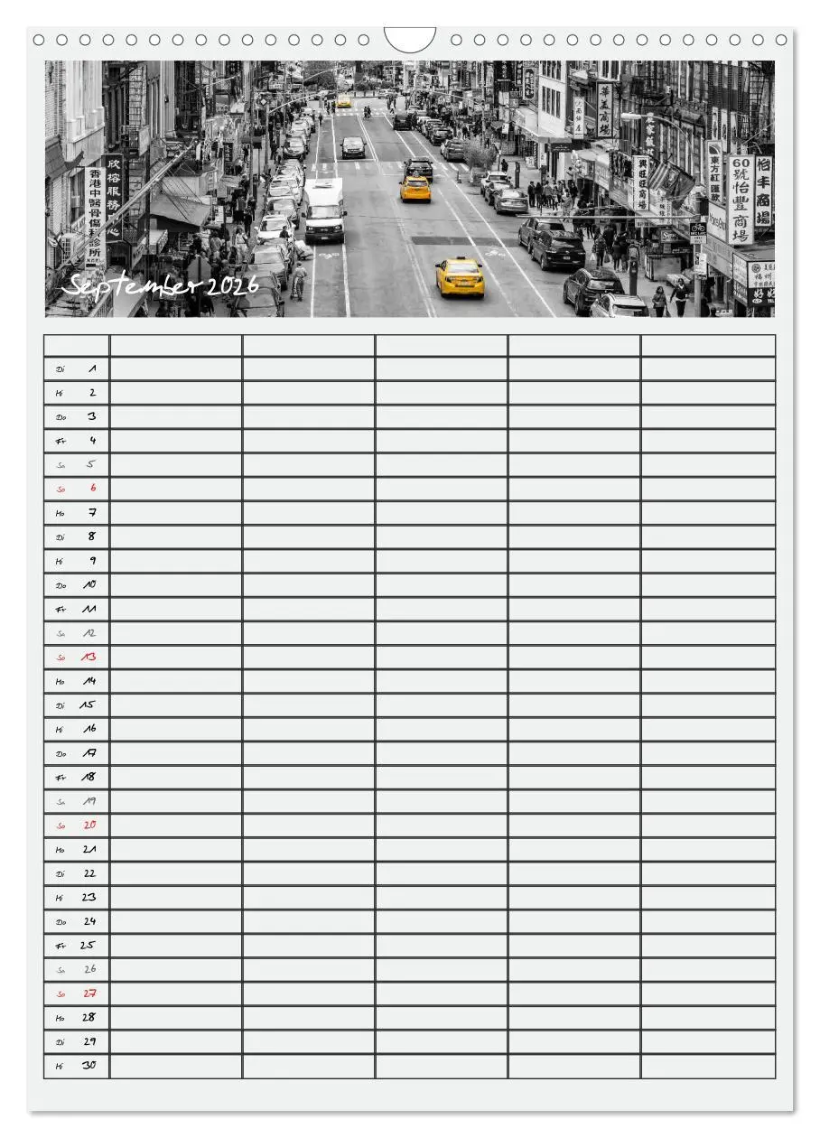 Bild: 9783516480368 | NEW YORK CITY Teamplaner (Wandkalender 2026 DIN A3 hoch), CALVENDO...