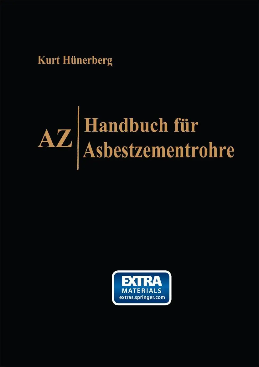 Cover: 9783662390368 | AZ, Handbuch für Asbestzementrohre | Kurt Hünerberg | Taschenbuch