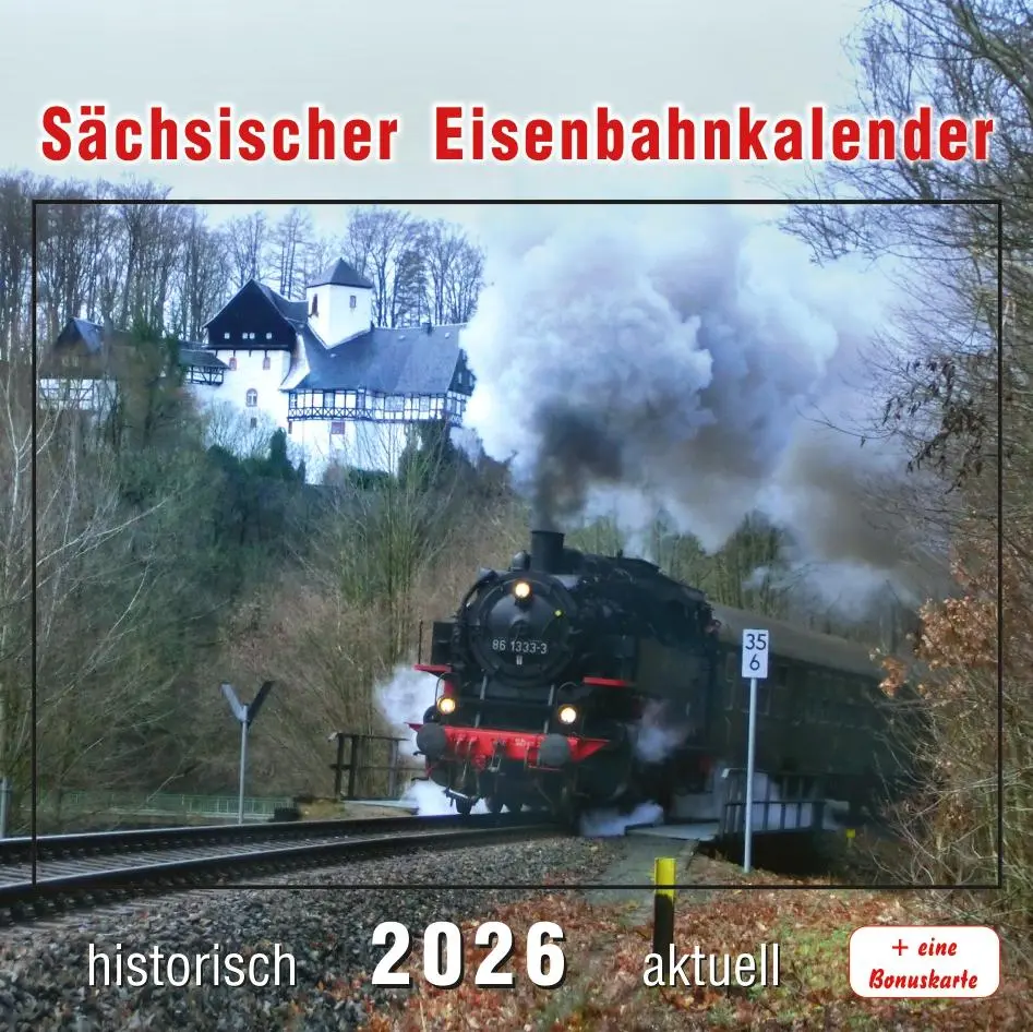 Cover: 9783965640368 | Sächsischer Eisenbahnkalender 2026 | Thomas Böttger | Kalender | 14 S.