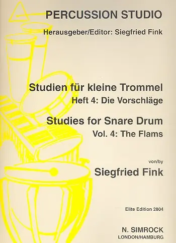 Cover: 9790221100368 | Studies for Snare Drum Vol. 4 | Siegfried Fink | Buch