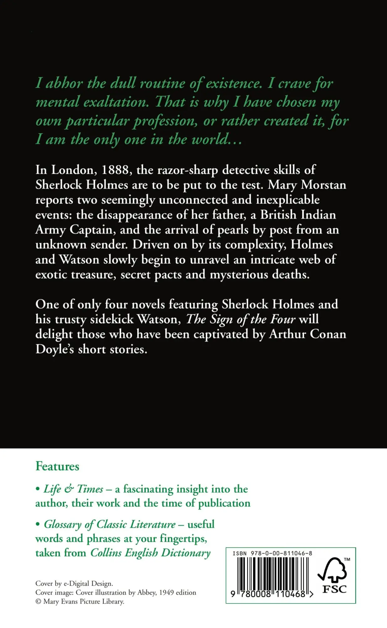 Rückseite: 9780008110468 | The Sign of the Four | Arthur Conan Doyle | Taschenbuch | 162 S.