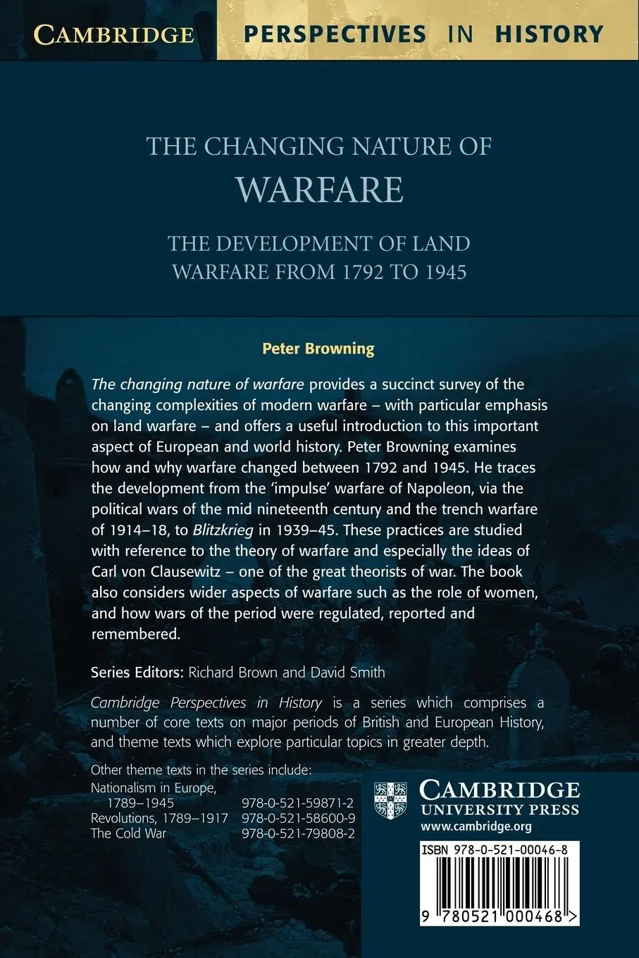 Rückseite: 9780521000468 | The Changing Nature of Warfare | Peter Browning | Taschenbuch | 2002